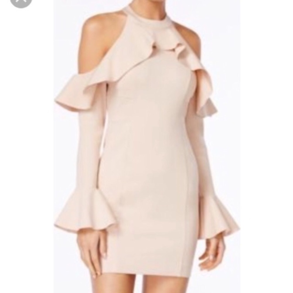 Free People Blush Ruffle Mini Dress